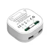 Interruptor inalámbrico inteligente de control único doble para el hogar, autoalimentado, sin cableado, panel 86, sin batería, impermeable, para pegar en cualquier lugar