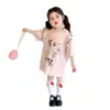 2026 Nuevo Estilo Verano Manga Corta Estilo Coreano para Niñas Estampado de Dibujos Animados Lindo Holgado Manga Corta Tops de Moda