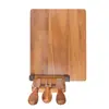 Produto Popular Transfronteiriço: Conjunto de Tábua de Queijo de Bambu com Múltiplas Especificações e Faca de Queijo de Aço Inoxidável, Prato de Piquenique, Tábua de Corte para Festa e Piquenique