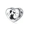 Familia Huiyue 2026 Nuevo Estilo Europeo y Americano Transfronterizo Comercio Exterior Corazón Hueco Pata Linda Hojas DIY Aleación Encanto Cuentas Accesorios