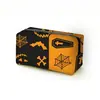 Bolsa de Maquillaje con Estampado de Gato Negro Calabaza Murciélago de Halloween Bolso de Almacenamiento con Cremallera Beige Retro Estuche para Bolígrafos de Estudiante