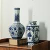 Jarrón de cerámica antiguo pintado a mano de Jingdezhen, marco antiguo, adornos de cerámica, bellezas de jarrones, adornos de jarrones antiguos de las dinastías Ming y Qing