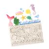 Cauda de Sereia Concha Ondas Cavalo-marinho Coral Cauda de Peixe Estrela do Mar Flip Açúcar Bolo Mousse Decoração Molde de Silicone
