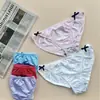 Comercio exterior transfronterizo Amazon tanga de seda helada sin costuras de cintura baja para mujer bragas con lazo cómodas transpirables de cintura baja