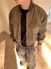 Jaqueta de Outerwear Estilo Retro Americano para Homens e Mulheres Primavera Outono Inverno Curta Antiga Solta cleanfit Jaqueta Fashion