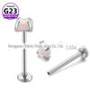 F136 Titanium Opal Lip Nail Pin Claw com opalaG23 Titanium Alloy Puncture Jewelry Brinco Unha Osso Da Orelha Unha