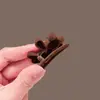 Lindo Pasador Lateral de Oso Saludando, Exquisito y Compacto Pasador de Pelo Afelpado, Pinza de Pato Lateral para Flequillo, Pasador de Pelo de Una Pieza