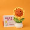 Girasol de Lana Transfronterizo en Maceta Flor de Lirio del Valle Nomeolvides Tulipán Adorno de Flor Artificial Temporada Escolar Regalo para Maestro