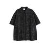 Vestido Rua Antiga 2025 Verão Novo Moda Nacional Chinesa Cauda Longa Fivela Padrão Escuro Bambu Masculino e Feminino Solto Versátil Camisa