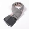 Bufanda de Lana 100% Pura de Alta Calidad para Hombre Otoño e Invierno Tejida Engrosada Cálida Sencilla Versátil Bufanda de Cachemira Caja de Regalo