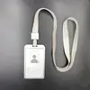 Juego de tarjetas de identificación de empleado de aleación de aluminio de alta gama, juego de tarjetas con cordón, etiqueta de tarjeta de trabajo, insignia de tarjeta de trabajo, cuerda para colgar insignia
