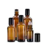 Atacado frasco roll-on marrom 15ml 20ml 30ml 10ml frasco de óleo essencial frasco com esfera roll-on frasco de vidro marrom 5ml
