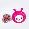 Coreano Cartoon Ziplock Bag Pequeno Elástico Infantil Colorido Alto Elástico Elástico Elástico Elástico Descartável Faixa de Cabelo Corda Elástico