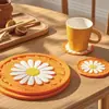 Posavasos Casual Flor Pvc Pegamento Suave Estilo Nacional Logo Esterilla de Té Cultural y Creativa Esterilla Aislante Creativa Impresión Digital Uv