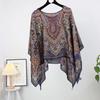 High-end Sense Novo Estilo Imitação de Seda Pulôver Verão plus size Solto Protetor Solar Lenço de Seda Xale Feminino