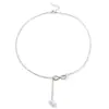 Collar de Cadena Apilada Doble Capa con Corazón Cruzado Simple Europeo y Americano Joyería para Mujeres Estilo Harajuku Hip-Hop Collar de Corazón de Melocotón