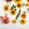 Simulação transfronteiriça 38 peças de girassol girassol grampo de cabelo flor material de flor saco DIY feito à mão adorno de cabeça faixa de cabelo chapéu flor decorativa