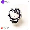 Clip de plástico acrílico para documentos, notas, exámenes, tipo Hello Kitty estilo Chanel, clip multifuncional de cola larga para estudiantes