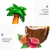 Bebida Helada de Verano Helado Decoración de Palmera Globo de Película de Aluminio Globo de Papel de Aluminio Espesado Tela para Fiesta en la Playa