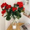 Venta transfronteriza de flores de begonia con simulación de viento de Amazon Temu, flores falsas para bodas, hogar, sala de estar, geranio, flores de seda.