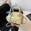 Bolsa de Bowling Estilo Coreano para Mulheres, Bolsa de Ombro Simples Moda Verão, Bolsa de Ombro Casual Tendência para o Dia a Dia, Bolsa Transversal Versátil