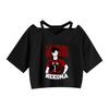 Camiseta sexy de manga corta con tirantes y cuello redondo para mujer, de Haikyuu, voleibol, juvenil, Anime, gran oferta transfronteriza