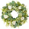 Corona Verde de Boj para Todas las Estaciones, St. Adorno de Pared Colgante para Decoración del Hogar del Día de San Patricio, Corona de Navidad
