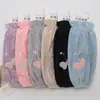 Mangas de Terciopelo de Manga Larga para Otoño e Invierno para Mujer, Anti-Manchas, Cálidas, Lindos Protectores de Manga Bordados de Gato Venta al por Mayor