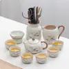 Lujo Ligero Gama Alta Horno Ru Juego de Té Kung Fu para el Hogar Cerámica China Tetera Taza de Té Bandeja de Té Pequeña Regalo