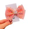 Acessórios de cabelo primavera lantejoulas rosa coreano princesa estilo arco hairpin coroa super bonito cross-border crianças bico de pato clipe