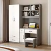 Conjunto Combinado de Armario y Escritorio para Uso Doméstico en Dormitorios Pequeños, Habitaciones Infantiles, Escritorio de Computadora con Armario, Escritorio de Escritura