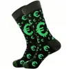 Calcetines de Jacquard de Media Pantorrilla con Tema de Bandera Americana Transfronterizos, Calcetines Personalizados de Moda para el Día de la Independencia, Calcetines de Algodón Jacquard Unisex de Alta Venta