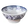 Tazón de Fideos Estilo Chino para Uso en Restaurante, Tazón Comercial de Melamina, Vajilla Retro Imitación Porcelana, Resistente a la Rotura