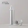 Conjunto de Acrílico Transparente Prata Brilhante para Cosméticos em Estoque: Frascos de Loção, Essência e Creme para Dispensar Produtos de Skincare
