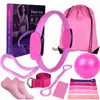 Numbwin Círculo Mágico de Yoga Moldeador 14 Piezas Fitness Músculos del Suelo Pélvico Entrenamiento para Mujeres Pilates Set para el Hogar