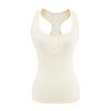 Pure Desire Spice Girl Ponto de Renda Top Branco Feminino Design de Roupa de Verão 2025 Nicho Chique Sem Mangas
