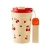 Nueva Taza Práctica para Niña Oficina Linda Taza de Té Café Portátil Alto Valor Dibujos Animados Cereza Coche Taza de Agua