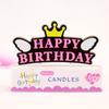 Velas de Letras de Cumpleaños Creativas en Inglés Nuevas Velas de Placa de Letras Creativas para Decoración de Pastel Coloridas de Dibujos Animados