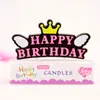 Velas de Cumpleaños Personalizadas de Letras Dibujos Animados Coloridas Decoración para Hornear Pasteles Creativa Marca de Letras Inglesas Velas para Fiesta