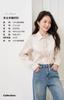 [Ácido Acético 100%] Camisa Feminina com Design Único, Novo Estilo Chinês, Camisa Rosa de Luxo Leve de Alta Qualidade para Primavera e Verão