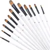 Pinceles de Nylon para Pintura Acrílica, Gouache, Acuarela y Óleo, Especializados para Estudiantes de Arte, Pinceles Pintados a Mano, Mayoreo