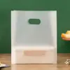 Saco de embalagem de plástico descartável espesso, sacola de mão para viagem, grau alimentício, loja de bolos e confeitaria, embalagem transparente, personalizável