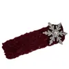 Horquilla Roja de Año Nuevo Lateral Otoño e Invierno Copo de Nieve Pinza para el Pelo Pinza Elegante Versátil para Flequillo Pinza de Pelo Exquisita de Gama Alta Tocado