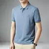 Camisa Polo de Algodón Piqué de Manga Corta para Hombre, Transpirable de Verano, Bordada, Delgada, Casual de Negocios, Top Elástico, Camiseta para Hombre 86112