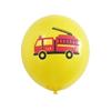 Balão Caminhão de Bombeiros de 12 Polegadas 2,8g Transporte Layout Festa de Aniversário Balão de Látex Redondo Atacado Transfronteiriço