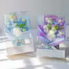 Bouquet de Flores de Hilo para el Día de San Valentín Transfronterizo Caja de Regalo Decoración de Escritorio Flor de Pompon Regalo de Cumpleaños para Novia Venta al por Mayor