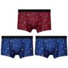 Ropa Interior para Hombre Bóxers Antibacteriales de Algodón Puro para Hombre Transpirables Estampados de Verano Delgados Talla Extra Pantalones Cortos Calzoncillos Bóxer de Algodón