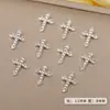 Venta Caliente Transfronteriza Estilo Lujo Ligero Forma de Cruz Accesorios para Uñas con Pedrería Cruzada Accesorios de Uñas de Aleación Venta al por Mayor