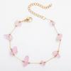 Pulsera Jin Yiyuan Nicho Alienígena Piedra Natural Pulsera Femenina Estilo Étnico Pulsera Dulce Tobillera de Amatista Chapada en Oro de 18K