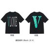 Nova camiseta VLONE JERRY Big V Smoke reflexiva solta de manga curta com flor de cerejeira para homens e mulheres, camiseta de casal de marca de rua, verão